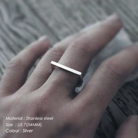 woman stainless steel rings geometric d finger ring simple couple rings valentines day anniversary birthday fashion jewelry gif