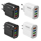 Настенное зарядное устройство с 4 USB-портами, адаптер питания для телефонов, планшетов Samsung, iPhone, Xiaomi, портативное настенное зарядное устройство для мобильных телефонов