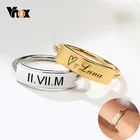 Женское кольцо-перстень Vnox из нержавеющей стали, 5 мм