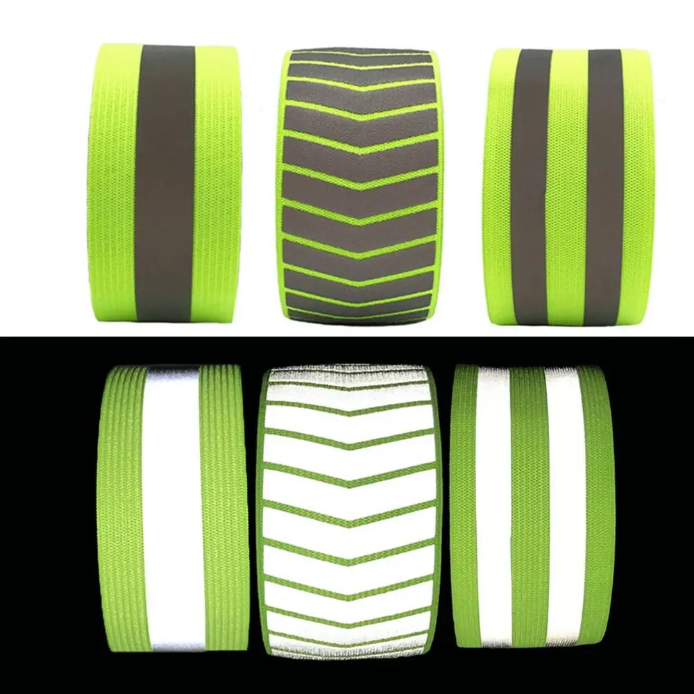 Повязка на руку Светоотражающая эластичная Предупреждение для ночного спорта