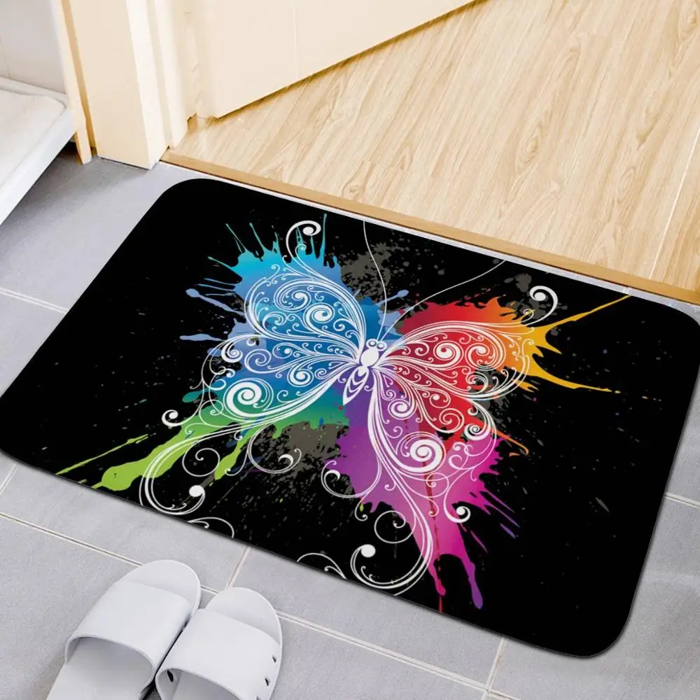 

Upetstory черного цвета с принтом в виде бабочек входная дверь для Гостиная Кухня нескользящие носки-тапочки для новорожденных для ванной комна...