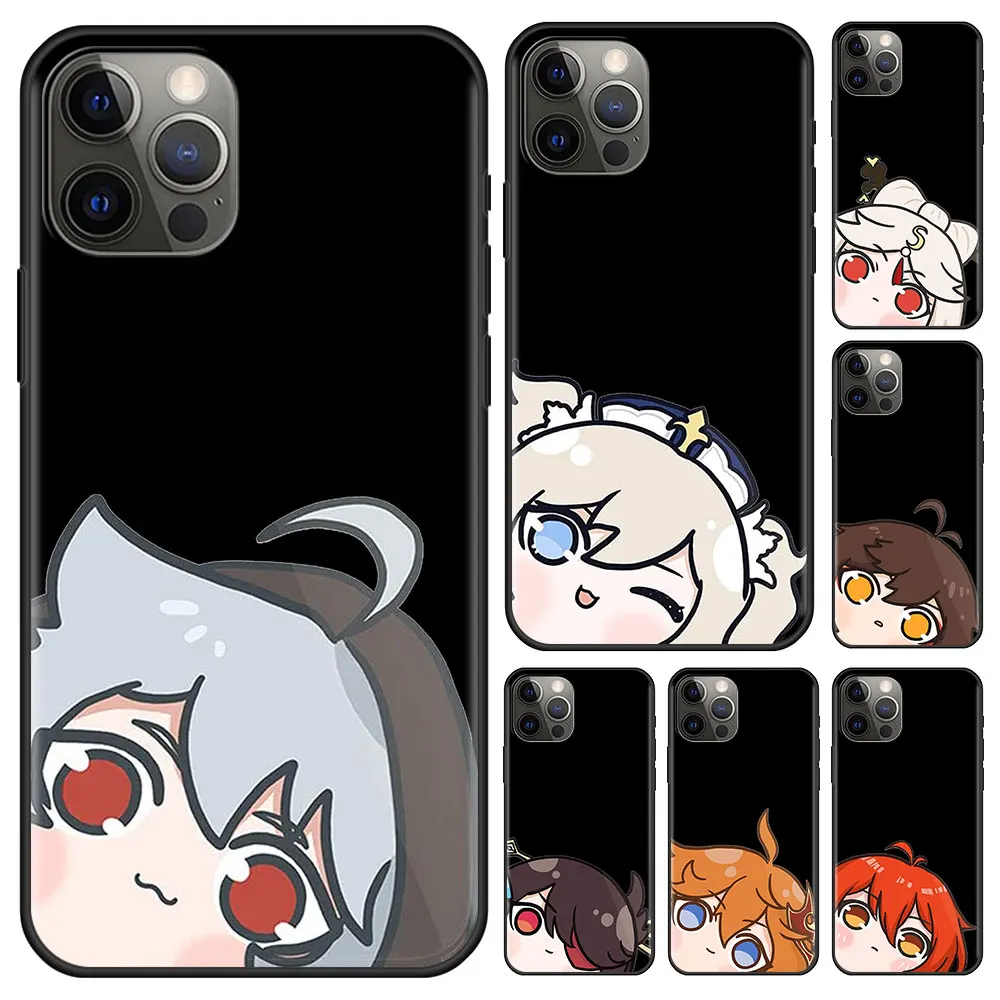 

genshin impact Silicone Phone Case For Apple iPhone 11 12 13 Pro 7 8 Plus 6 6S+ X XS Max XR Fundas for iPhone 11 Cover Coque Bag