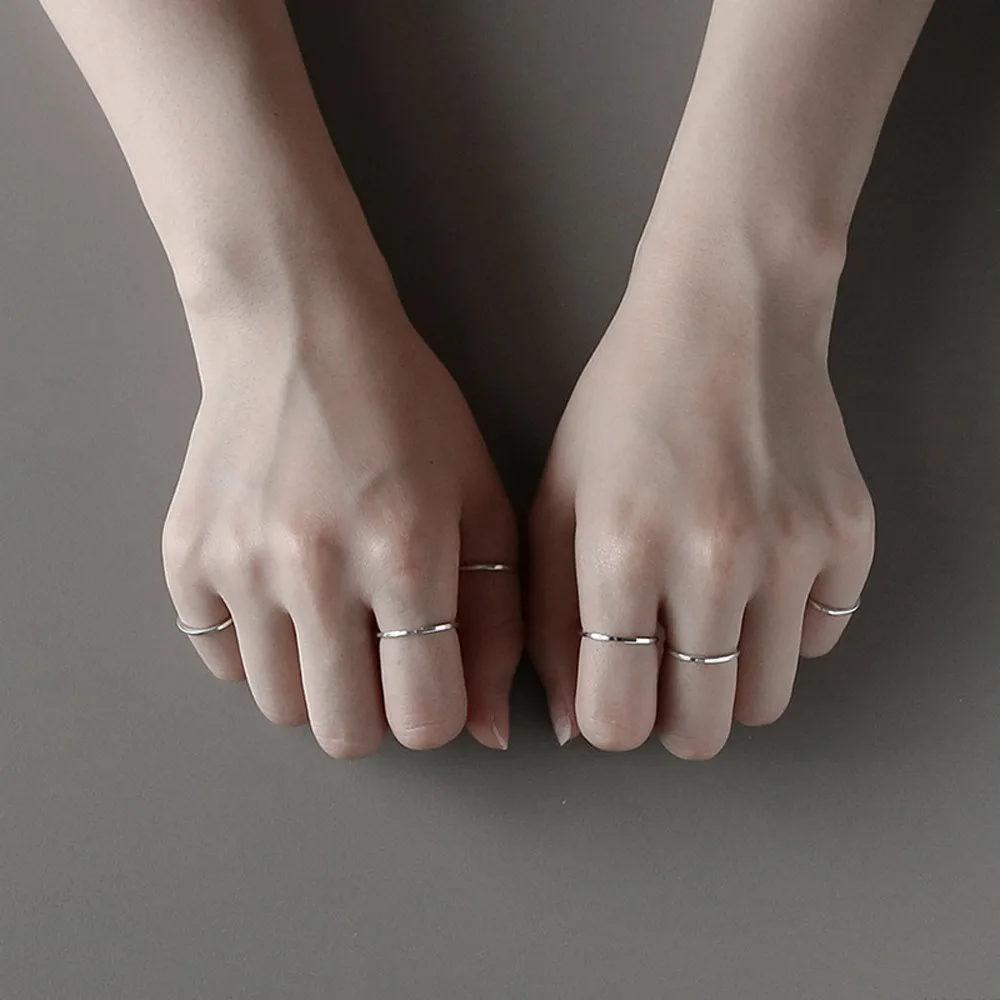 Кольцо S925 серебряного цвета простое студенческое серебряное кольцо Подарочная