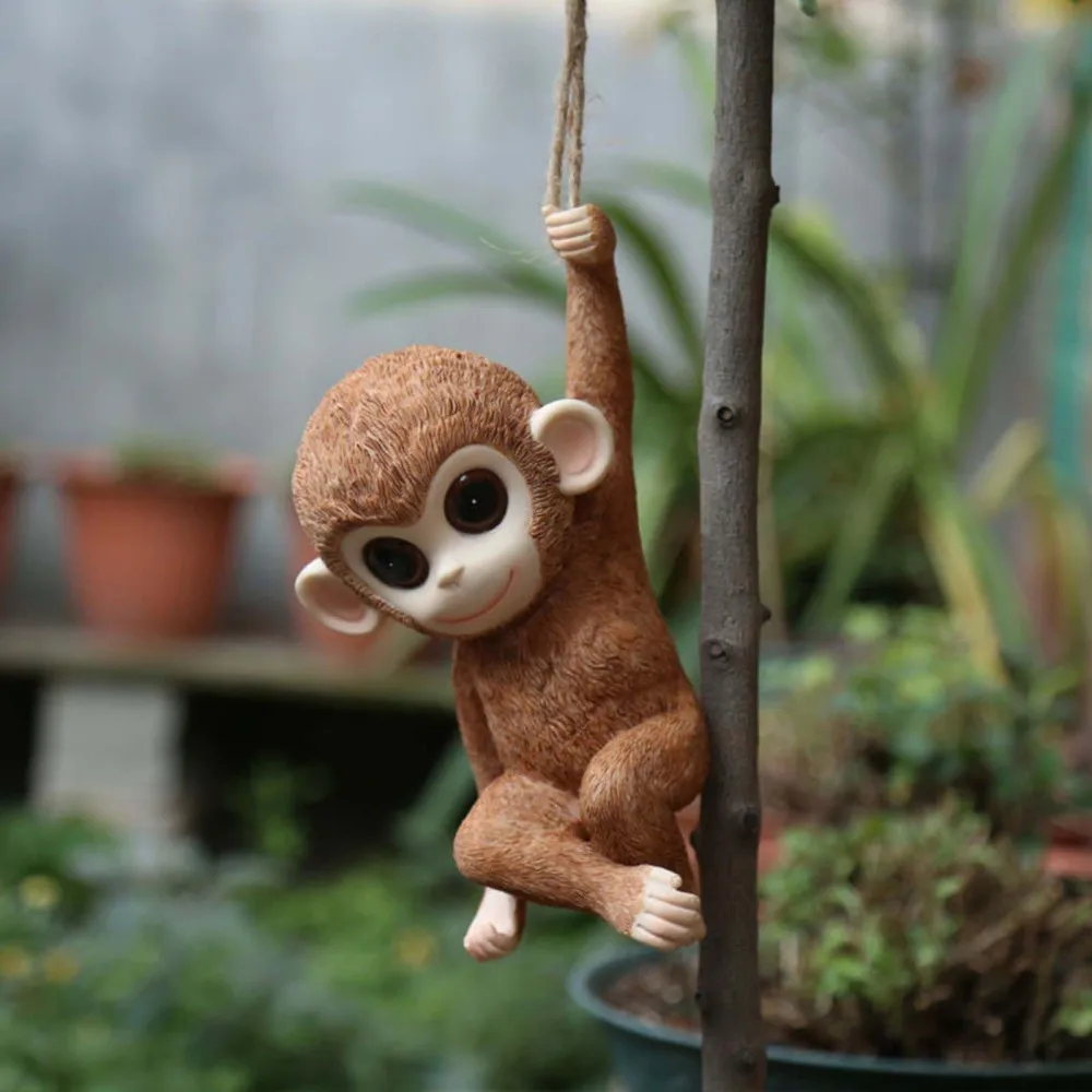 

Mini Resin Monkey Simulation Animal Durable Crafts Decorative Quality Guarantee Waterproof Outdoor Garden Tree Decoration