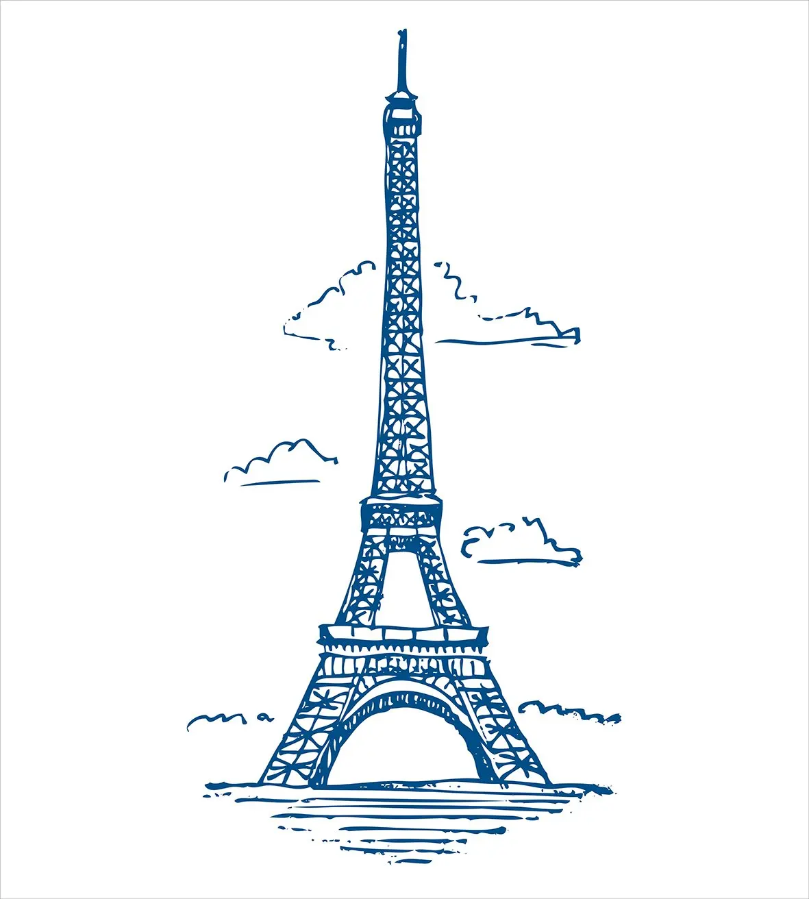 Комплект пододеяльников с изображением Эйфелевой башни в Париже современный