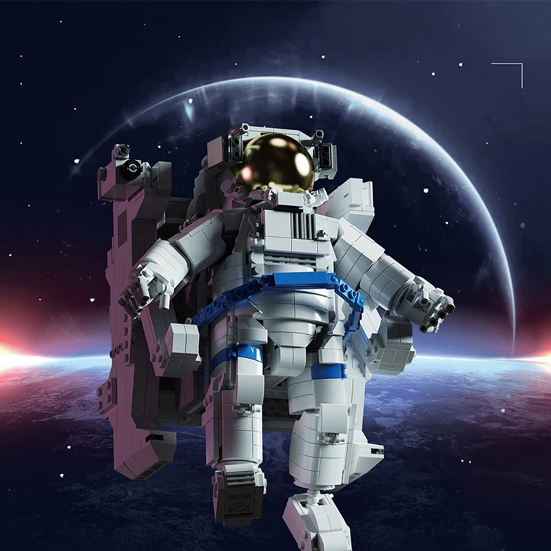 

Technical Spaceman Astronaut Bricks Space Building Blocks City Aerospace Gift for Kids Educational Toys for Boys Girls