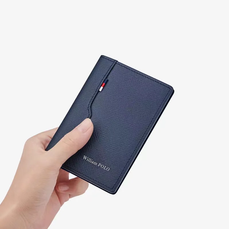 High-end new men's card holder mini leather ultra-thin driver's license holder compact document holder simple credit card holder