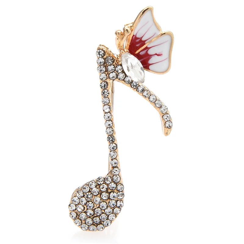 Wuli &amp baby броши в виде бабочки и музыкальных нот для женщин унисекс 2 цвета брошь на