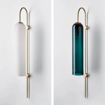 Скандинавский современный простой креативный настенный светильник с синим