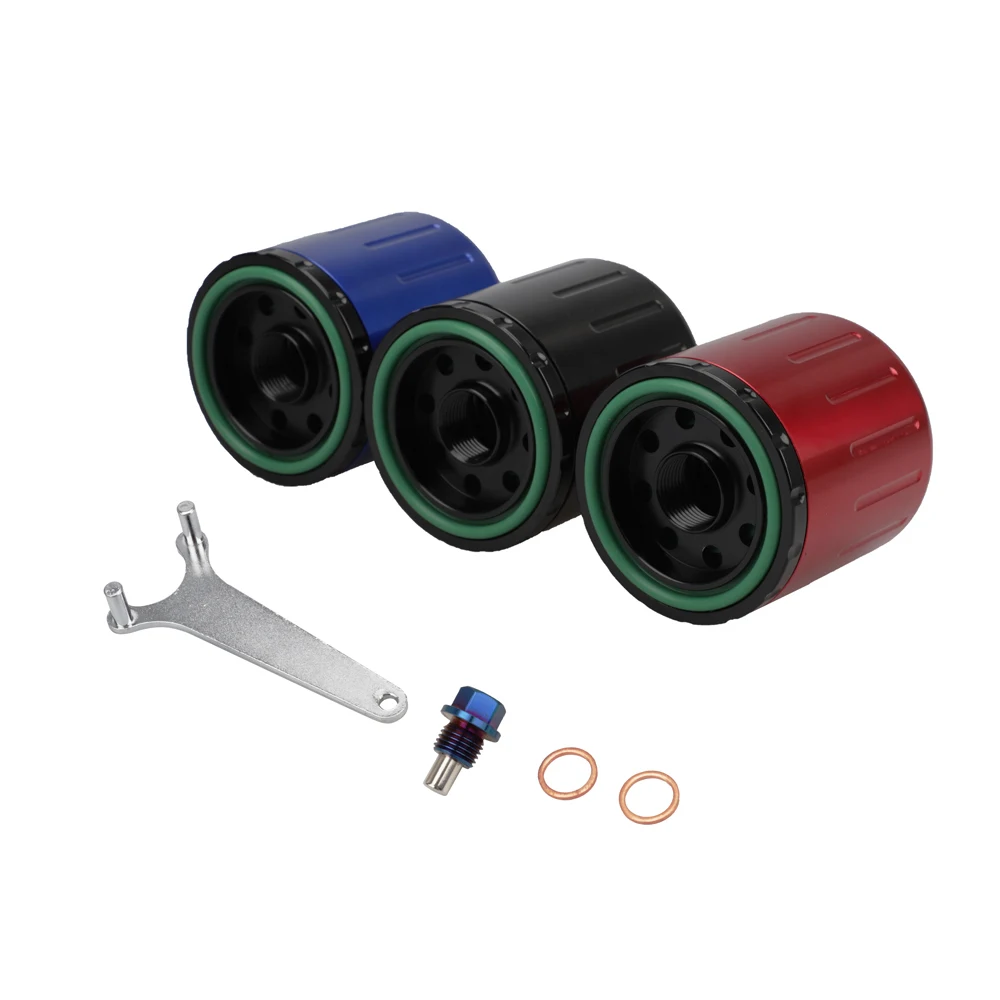 

Fuel Filter Aluminum Engine Oil Filter Titanium Magnetic Oil Drain Plug Bolt Metal Inside Filter