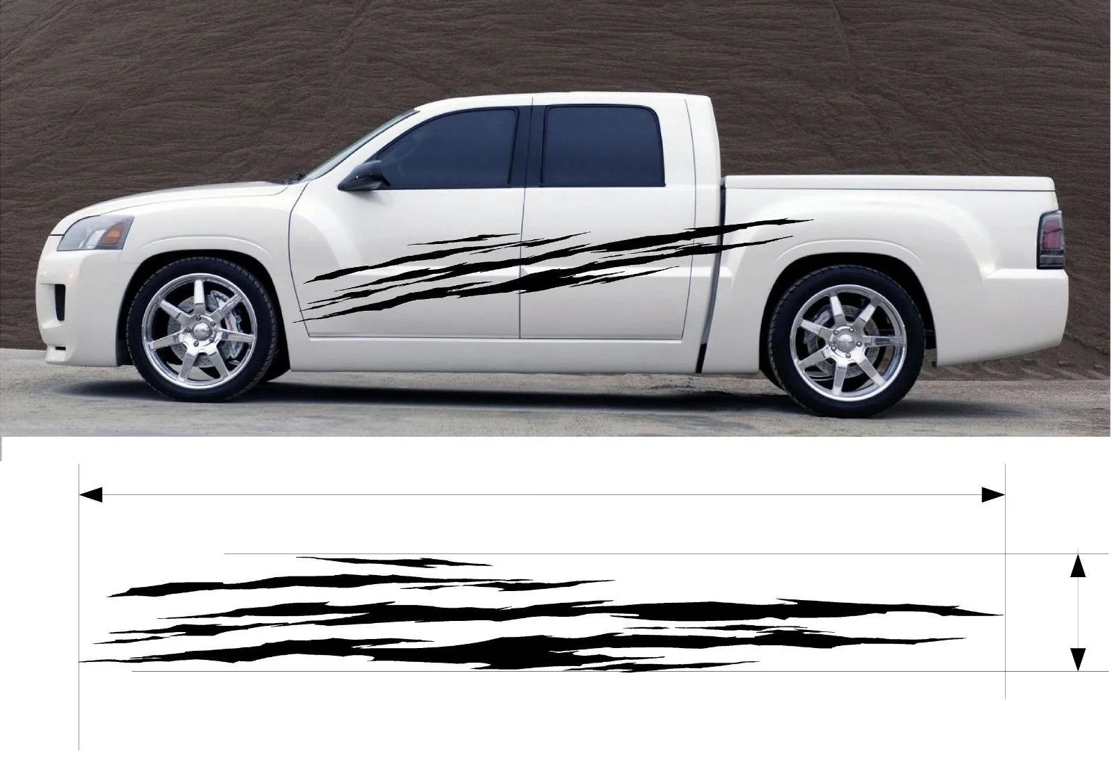 Для 2 шт виниловый Графический Декаль для автомобиля грузовика комплект лодок