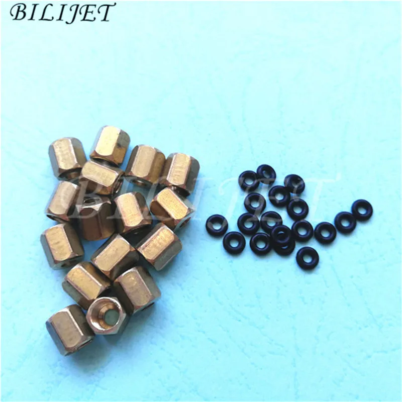 Чернильный демпфер 4x3 мм Медная гайка винтовой разъем уплотнительное кольцо для