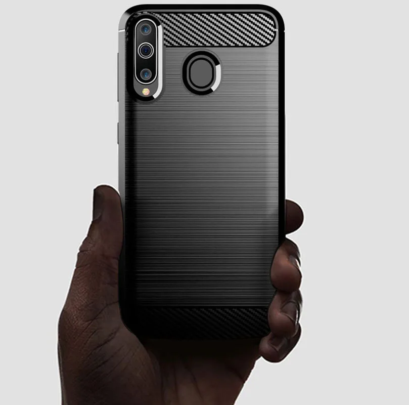 Силиконовый чехол для Samsung Galaxy M30 из углеродного волокна, мягкий чехол из ТПУ для Samsung Galaxy M30 SM-M305F/DS 6,4 дюйма, силиконовый чехол