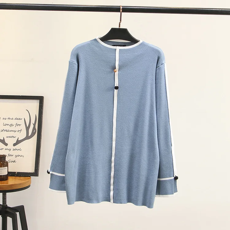 Женский свитер большого размера Новинка осени 2019 пуловер с полувысоким