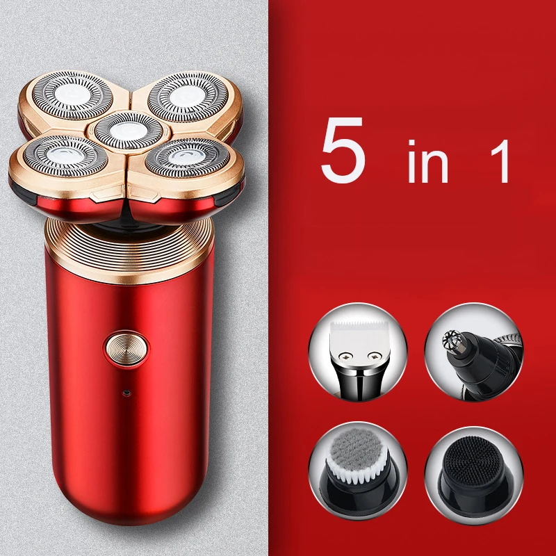 For Men Razor Beard Trimmer 5d Floating Shaver Bald Head Shaving Machine Men's Grooming Set