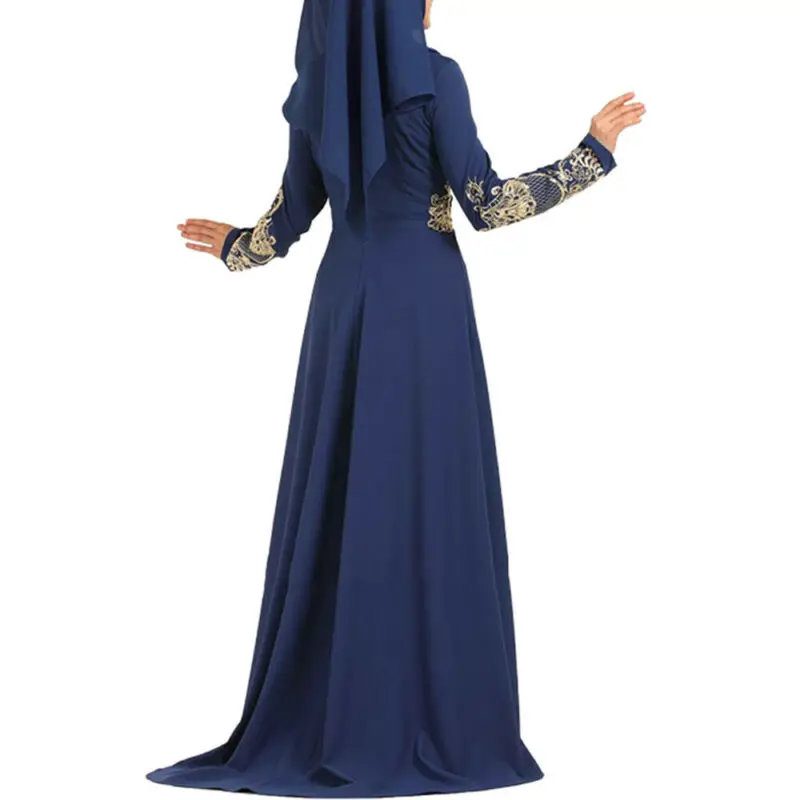 

Women's Long Sleeve Abaya Islamic Muslim Vintage Party Gown Casual Maxi Dress