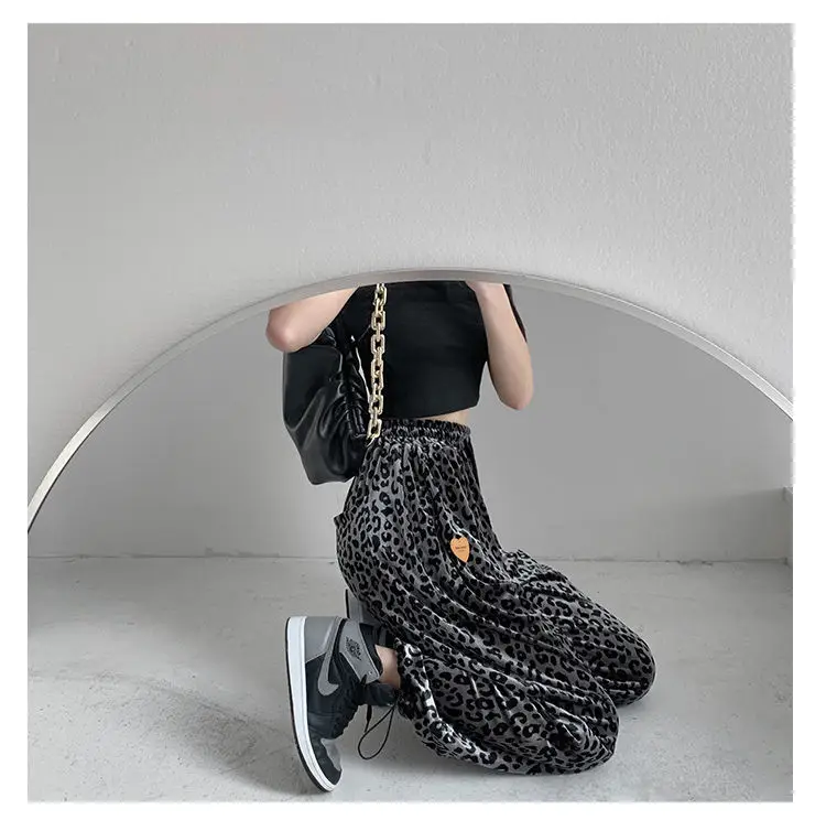 

Leopard Sweatpants for Women 2021 Autumn New Baggy Fashion Oversize Sports Pants Trousers Female Joggers Streetwear