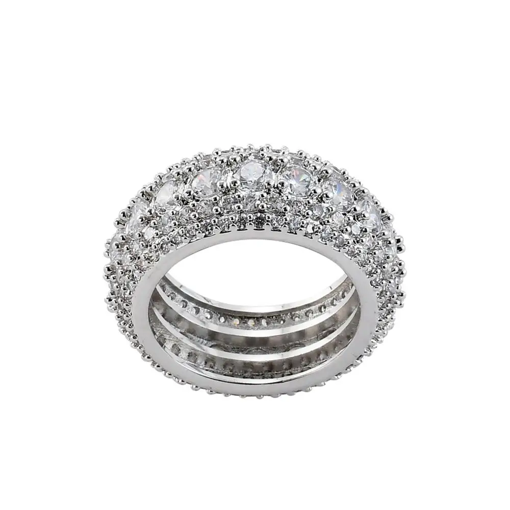 

1 Fashion Charm Gold Hip Hop Jewelry Brass Full CZ Rings for Men and Women Rock Style Gift Punk Rock Night Club Gift