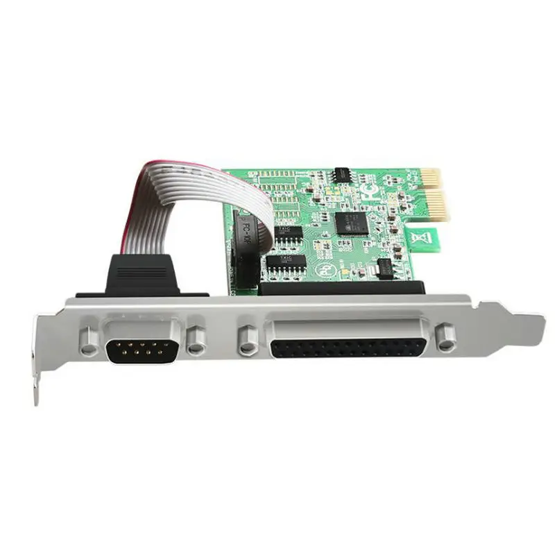 Последовательный порт RS232 COM и DB25 параллельный LPT к PCI Express карта расширения PCIE чип