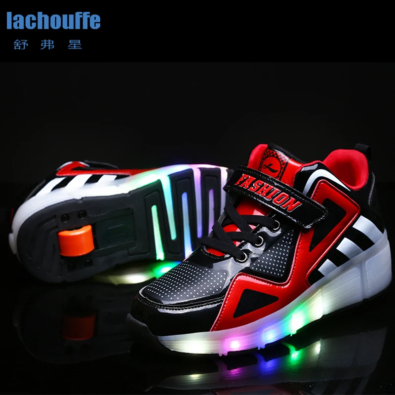 СВЕТОДИОДНЫЕ светящиеся кроссовки для мальчиков и девочек зарядка через usb с