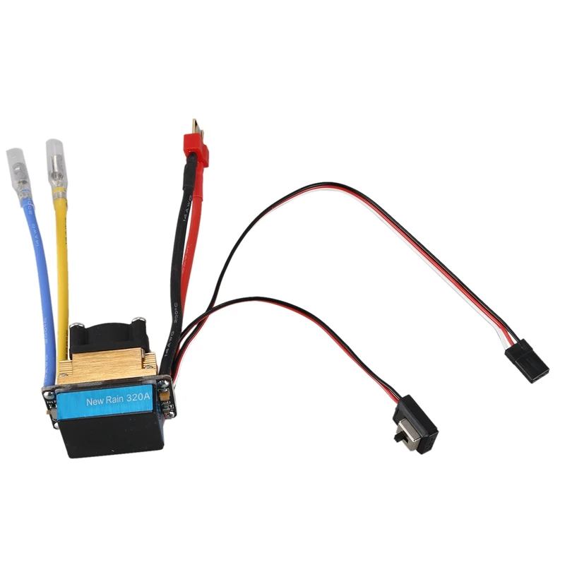 

320A Waterproof Brushed ESC for 1 / 2 2-3S Cooling Fan Modes 5V/3A BEC for RC Cars Truck