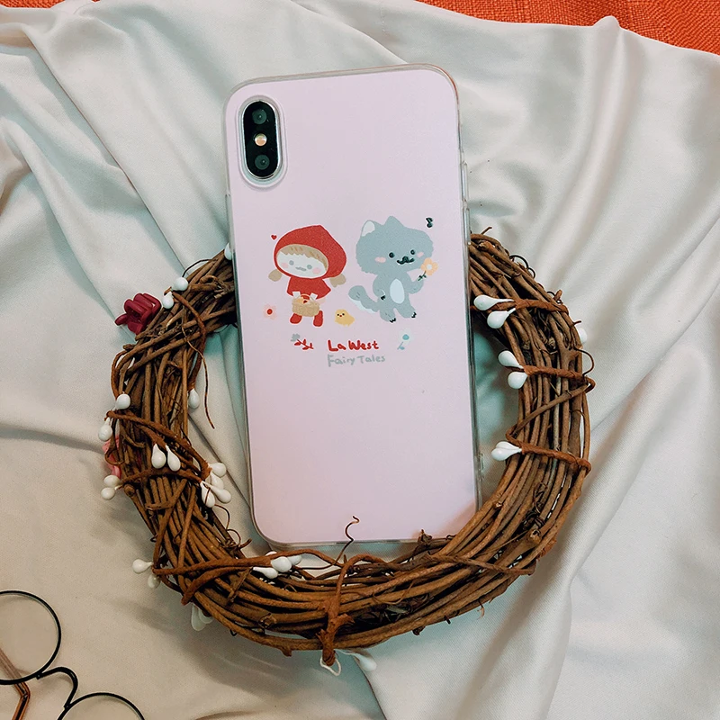 STARRY FOREST Маленькая красная шапочка сказочный чехол для iphone 11 pro max XS Xsmax XR 78p милый