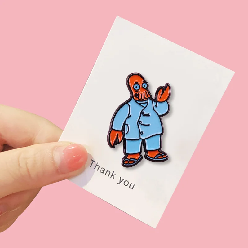 Металлическая брошь доктор Зойдберг значок популярного мультипликационного