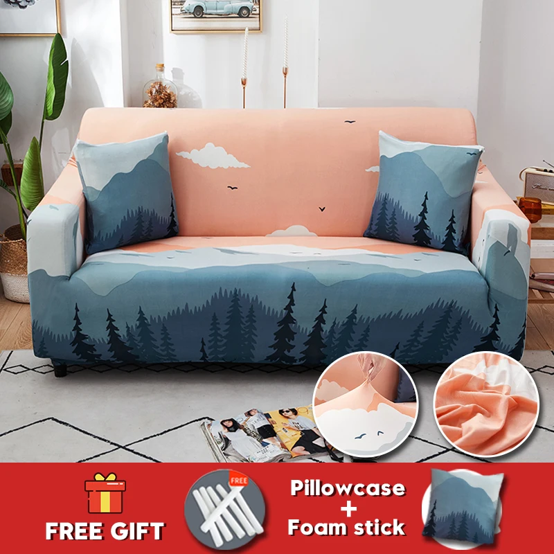 

Elastic Sofa Cover for Living Room Couch Cover Chair Protector Sectional Sofa Cover Chaise Longue Sofa L-shape Needs Order 2pcs