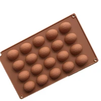 20 holes walnuts nuts shape cake chocolate molds silicone pudding mold household diy cake baking tools