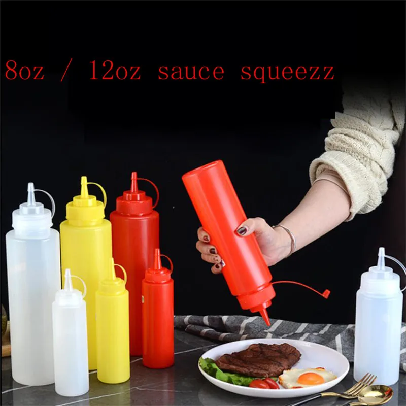 10PCS Plastic Small Squeeze Bottles and Caps Food Grade container