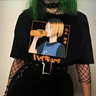 Haikyuu Аниме Мужская футболка Топы футболки Kenma Kozume Teeshirt Топы с коротким рукавом Повседневная мужская футболка одежда мужская