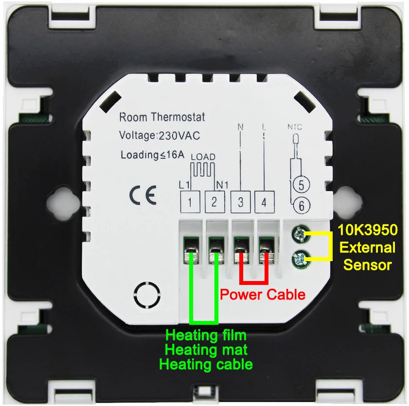 Wifi умный термометр Цифровой Электрический напольный обогревающий термостат