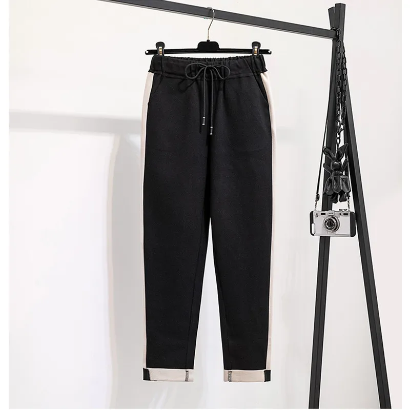 Женские осенне-зимние брюки JUJULAND теплые длинные с высокой талией горячая