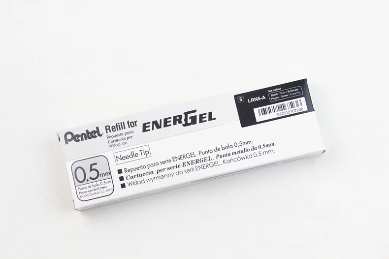 1 Box Pentel Energel X REFILL Needle Tip LRN5 Gel Ink Roller PEN Refill Fit for BLN75/105 0.5 Mm  Black/Blue/Red Color images - 6