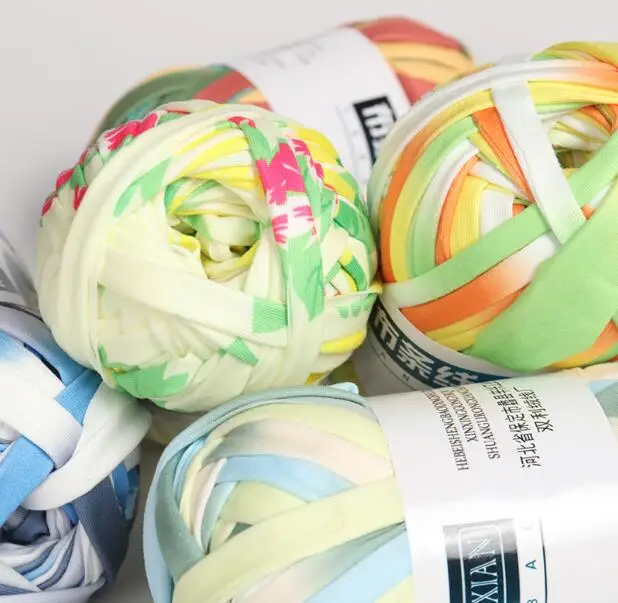 1 шт. = 100 г цветная ткань для вязания крючком ковры пряжа вязание из акрила и