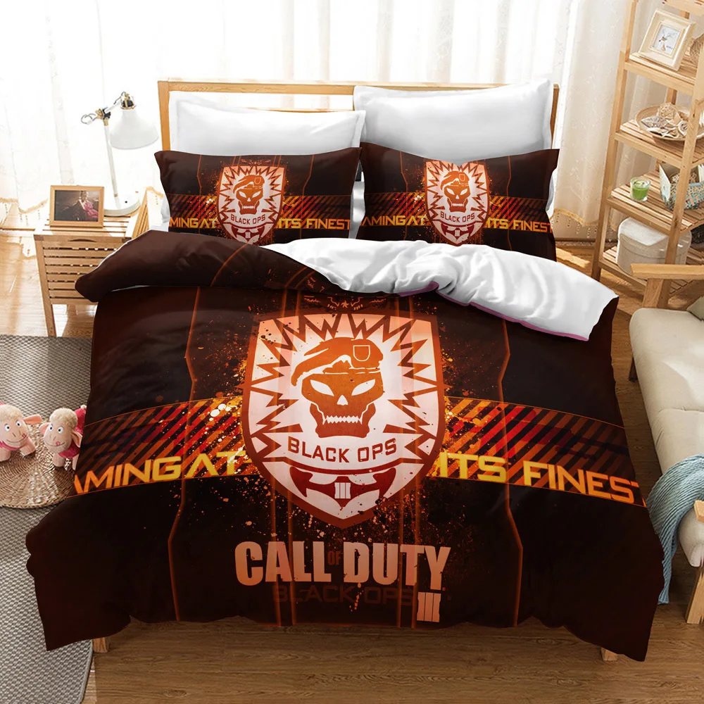 

Children fashion HD Digital Print Call of duty Bedding Sets Duvet Cover+ Pillowcase 2/3pcs Customized bed set US/AU/EU 12 size