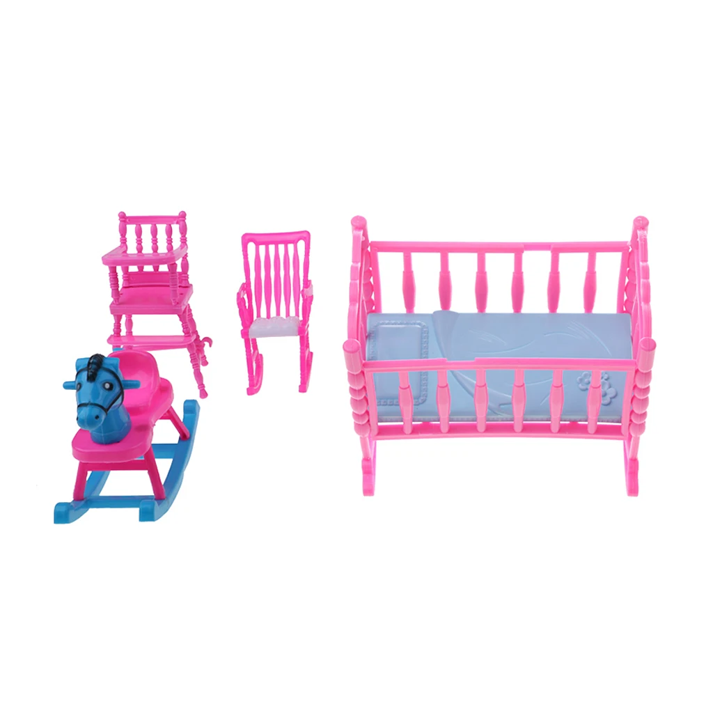 

Lovely Pink Plastic Nursery Room Accessory Decoration for Dolls House