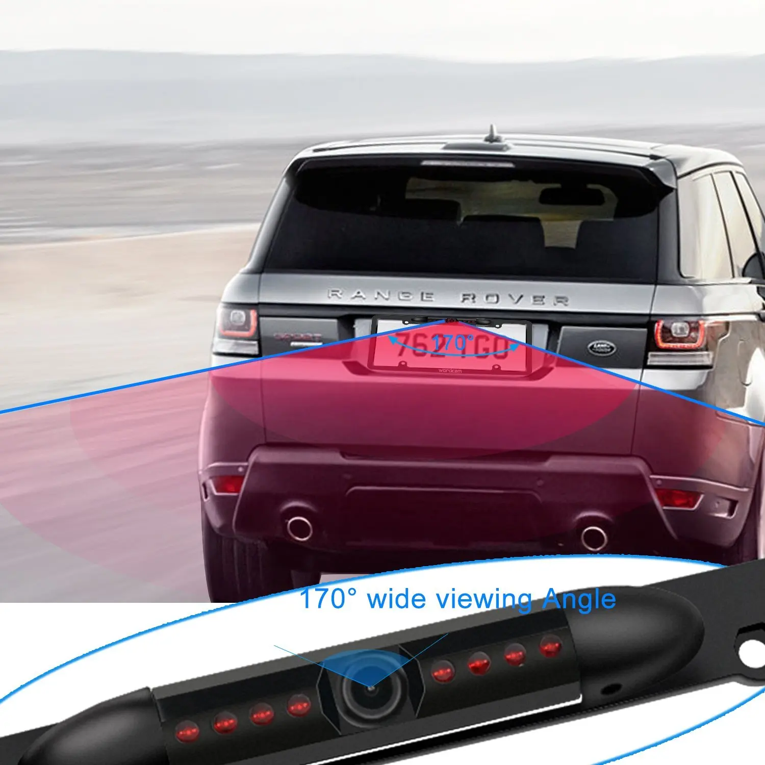 Универсальная камера заднего вида с 8 инфракрасными светодиодами высокой