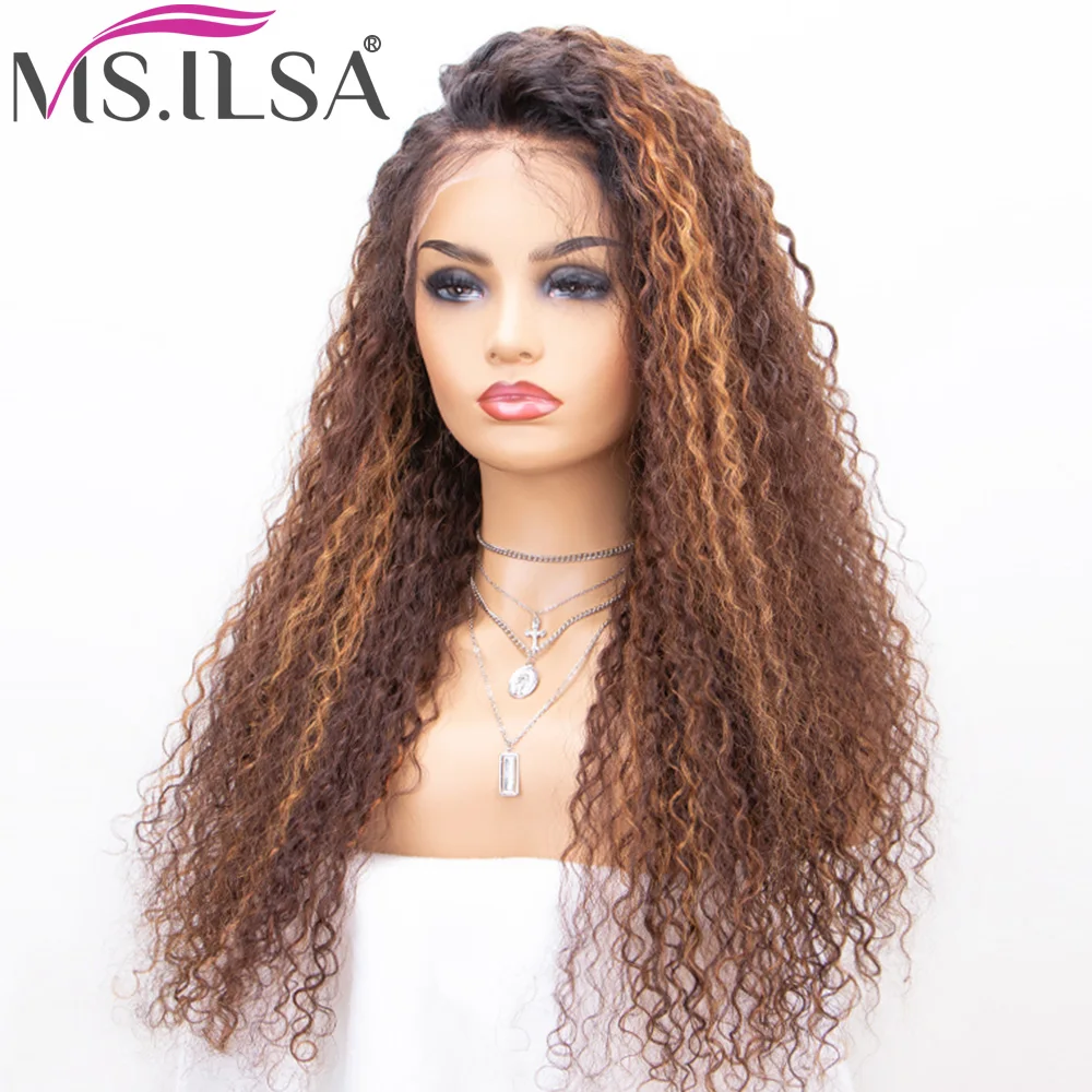 150% плотность эффектом деграде (переход от темного к HD Синтетические волосы на