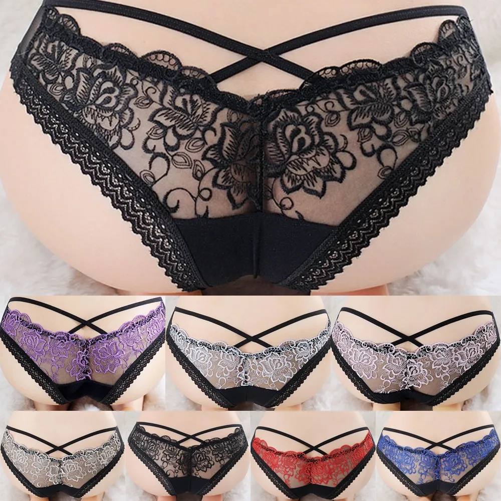 

Low Waist Panties Sexy Panty Briefs Women Lace Underwear Breathable Soft Lingerie For Female Ladies Floral Pantys Underpants