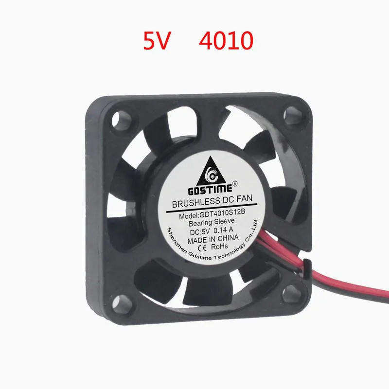 2pcs/lot 40*40*10mm DC5V 12V 24V sleeve bearing 4cm 4010 cooling fan brushless axial | Инструменты
