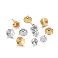50pcslot plated metal beads end caps pendants ball cap connectors for diy necklace bracelet jewelry making findings accessories