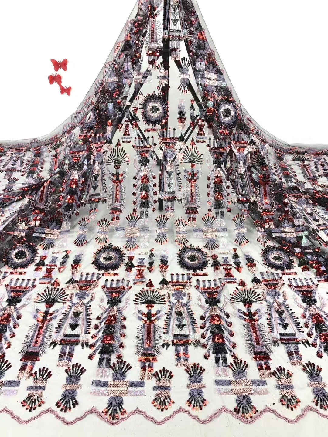 

Нигерия блестками кружевной ткани в африканском стиле тюль кружева ткань 2021 высоко-качественная французская кружевная ткань торжественное платье D4077