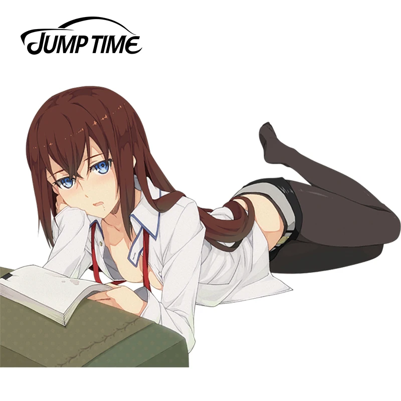 JumpTime 13 см x 9 2 стайлинга автомобилей пикантные Красота Steins Gate Makise Kurisu