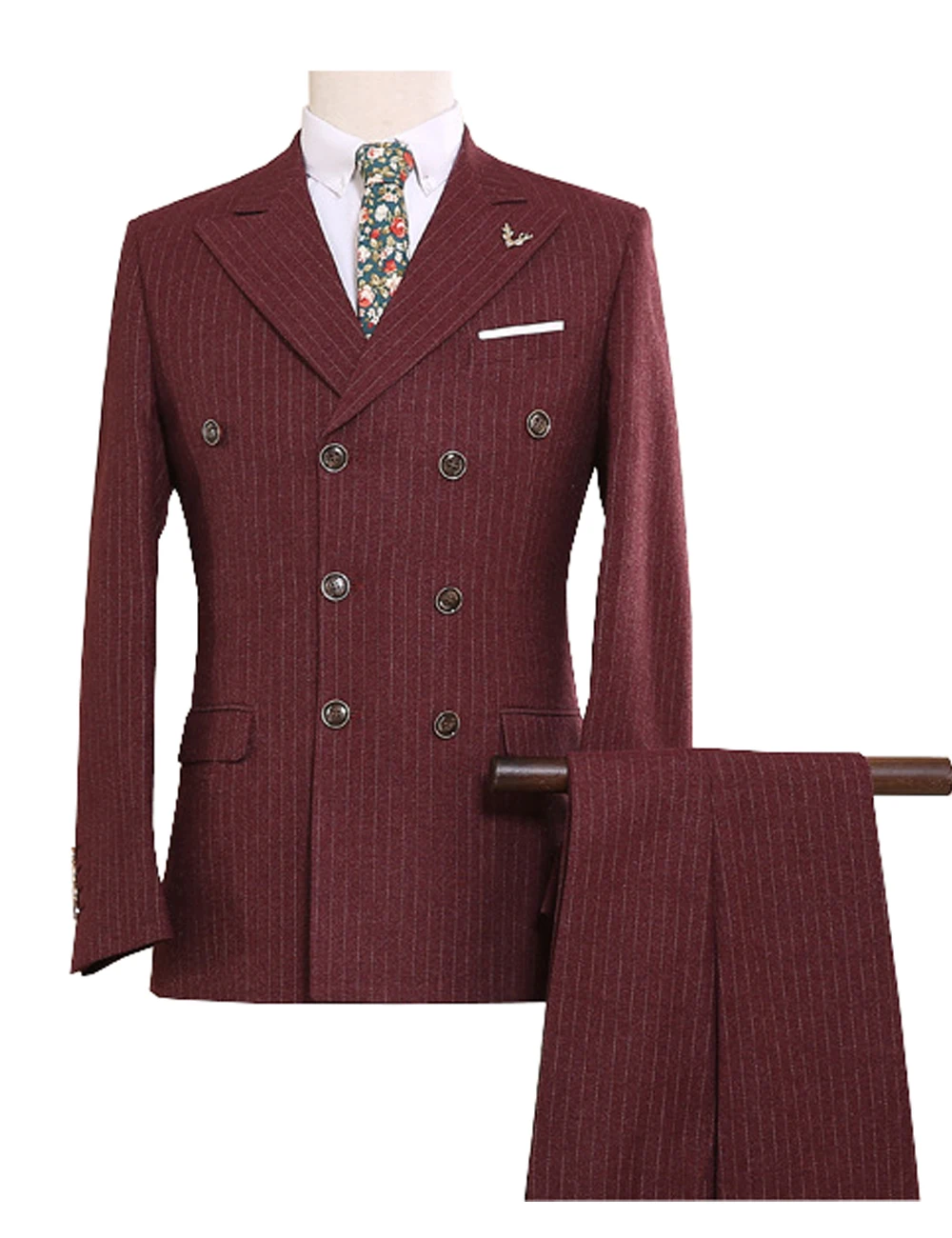 

Custom Made tweed men suits British style Modern Blazer 3 Pieces Men Suits (Jacket+Pants+vest)custom suit S-5XL