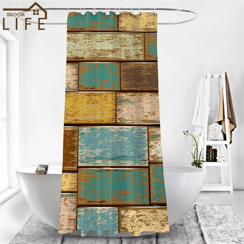 

3D Shower Curtain Waterproof Thicken Bathroom Curtains with Hook Sets WC Toilet Bath Screen Polyester Bathing Product Home Decor