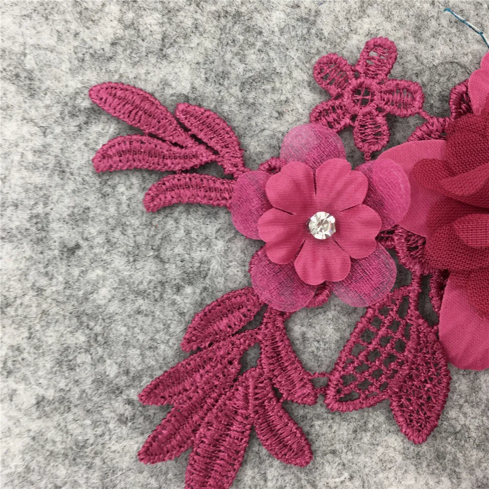 Аксессуары Красное Кружевное Платье Venise с аппликацией мотив блузка швейная