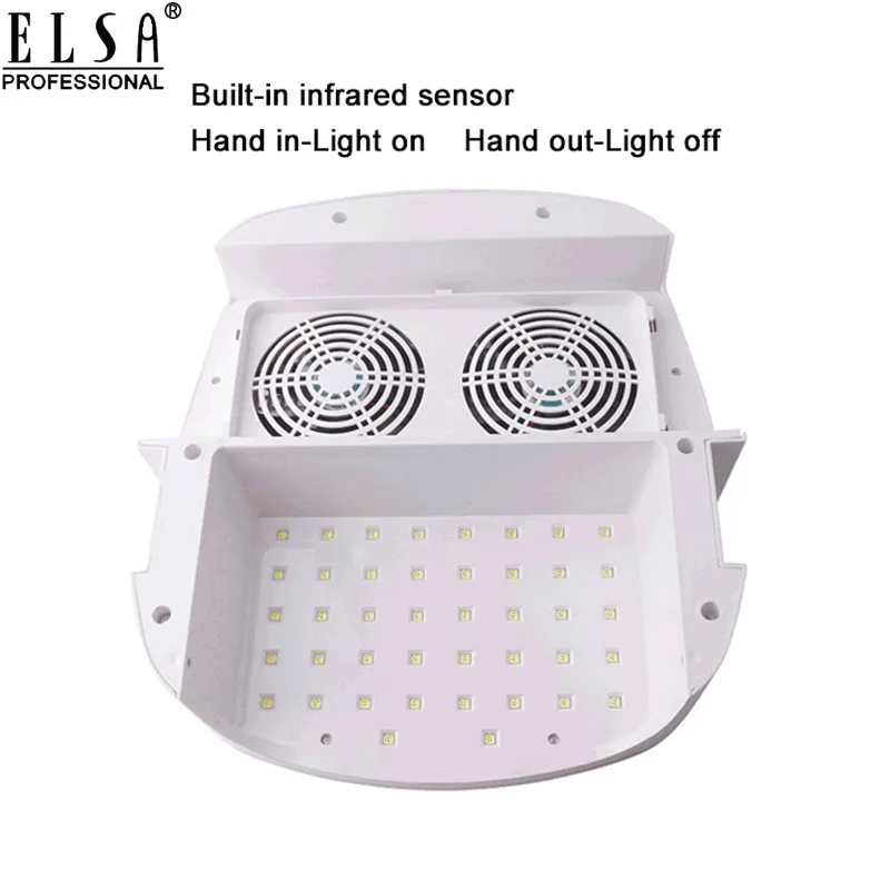 Маникюрный пылесос 2-в-1 с лампой для ногтей и пылесборником двумя мощными