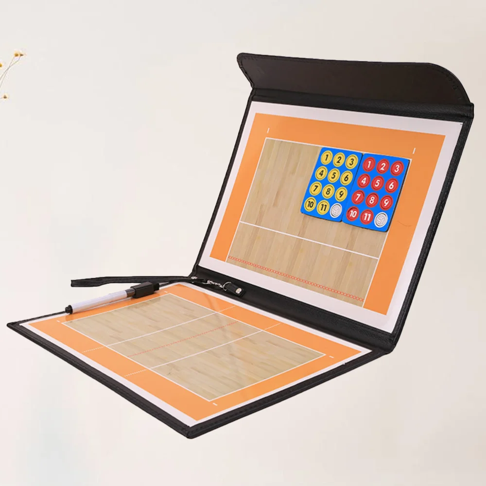 

Складной двухсекционный магнитный держатель, профессиональная тренировочная доска для волейбола, стираемая со стандартным чехлом и марке...