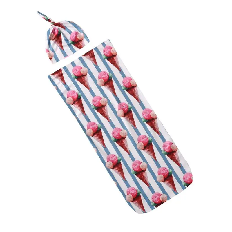 

Baby Boys Girls Sleeping Bag Hat Set Newborn Anti-Jump Swaddle Wrap Blanket Cap GXMB